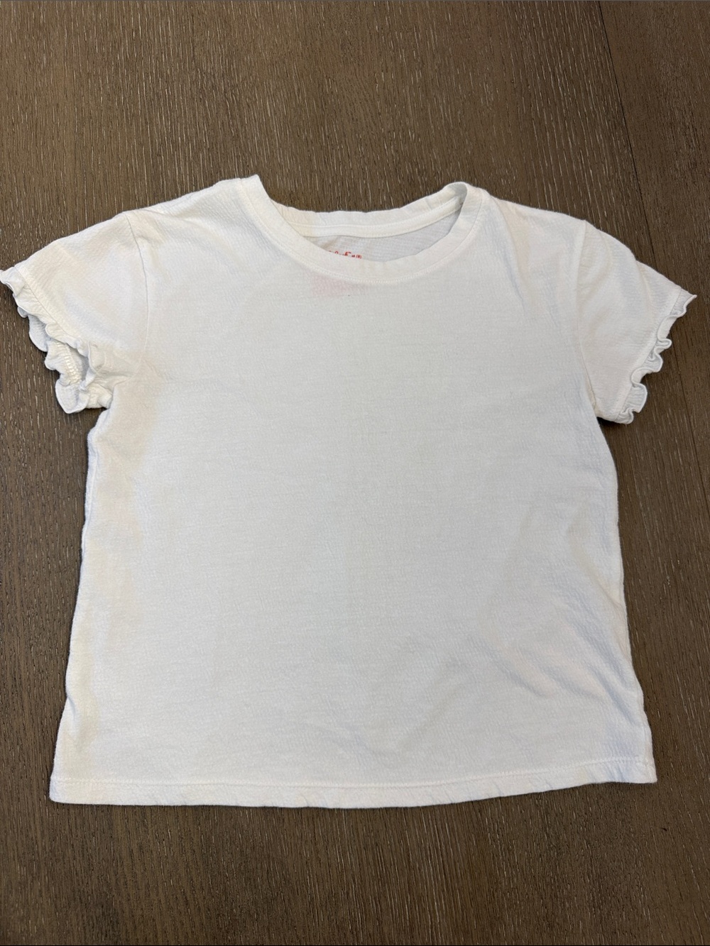 Cat & Jack White Ruffle Sleeve Tee for Kids
